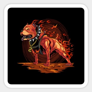 dog-fire-pitbull-from-hell-artwork Sticker